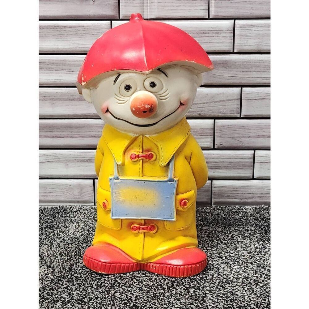 1971 Play Pal Clown Bank Rainy Day #A13
